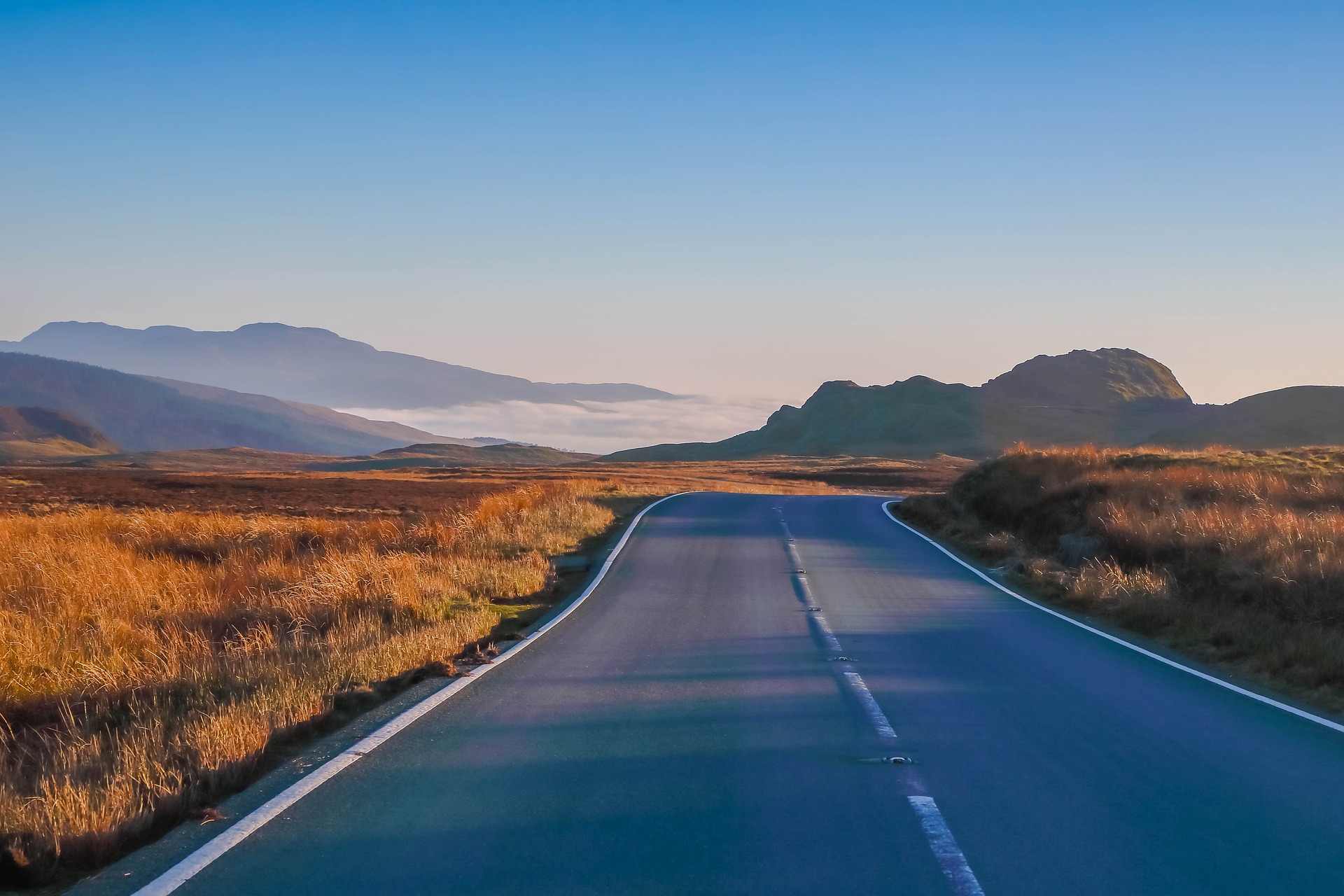 Campervan in scenic location